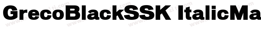 GrecoBlackSSK ItalicMacromedia Font字体转换
